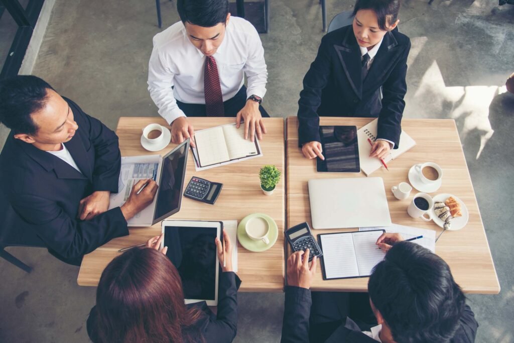 business partners team meeting successful teamwork hands gestur